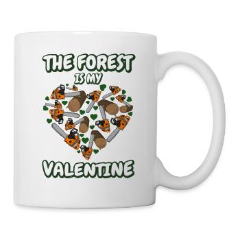 La forêt est ma Saint-Valentin hommes bûcherons - Mug blanc - blanc - Droite