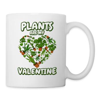 Pflanzen sind mein Valentinstag Herz Gärtner - Tasse - Weiß - Rechts