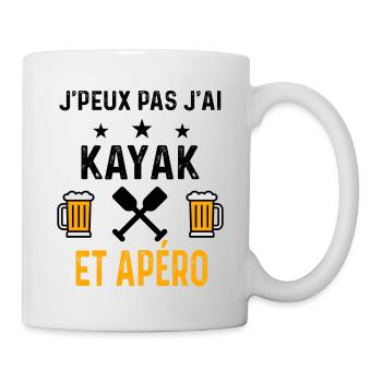 J'peux pas j'ai kayak rame et apéro - Mug blanc - blanc - Droite