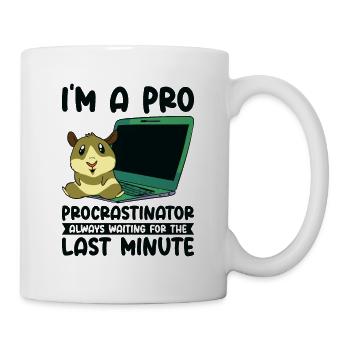 Procrastinating Hamster Procrastinator Time Pet - Mug - white - Right