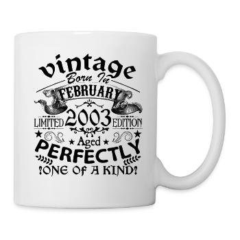 February 2003| Vintage 2003 | born in February - Mug - white - Right