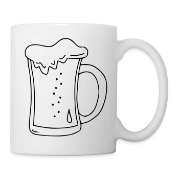 Fête de dessin de bière Célébrez le noir - Mug blanc - blanc - Droite