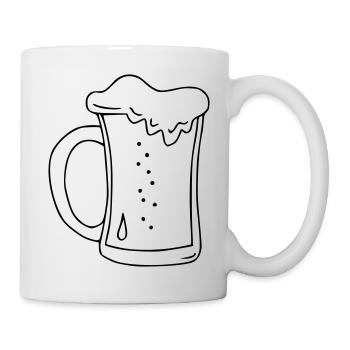 Beer Drawing Party Celebrate Black - Mug - white - Right