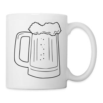 Beer Drawing Party Celebrate Black - Mug - white - Right