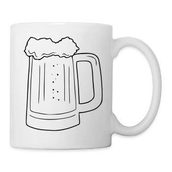Beer Drawing Party Celebrate Black - Mug - white - Right