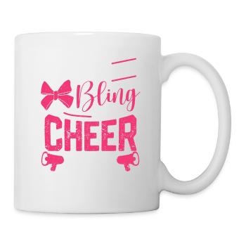 L’équipe de jeunes Cheerleader mignonne s’incline et saigne - Mug blanc - blanc - Droite