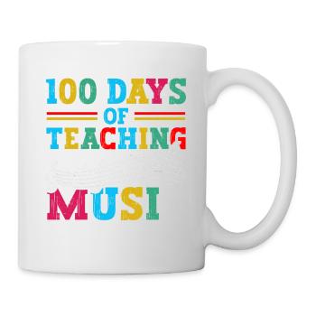 100 days of music lessons as a school subject teacher - Mug - white - Right