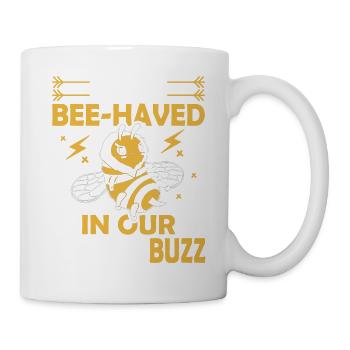 Ich Bin Bienenfleißig In Unserer Schule Buzz 100 - Tasse - Weiß - Rechts