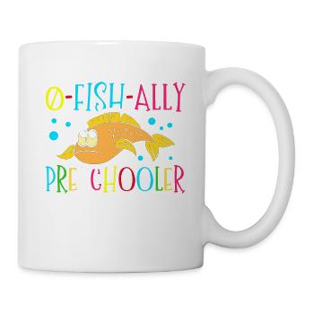 O-fish-ally preschooler 100 days in kindergarten - Mug - white - Right