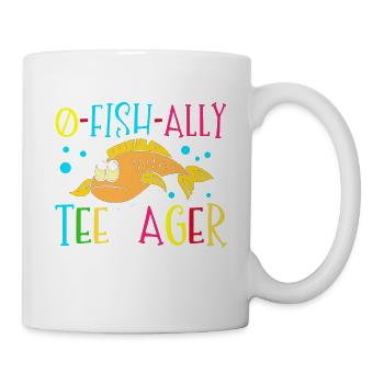 O-fish-ally Teenage Adolescents 100 Days - Mug - white - Right