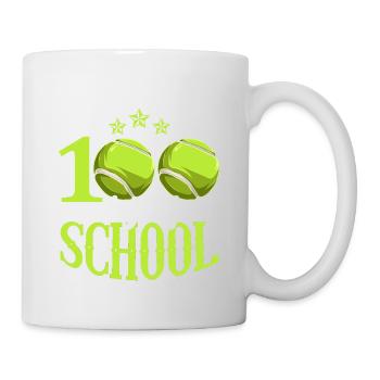 I just finished 100 days of school Tennis Sports - Mug - white - Right