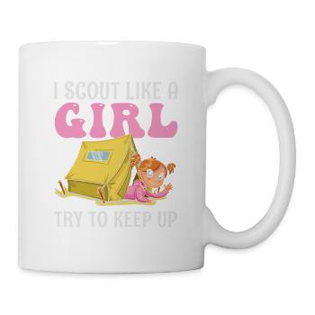 I Scout Like A Girl Versucht, Für Alle - Tasse - Weiß - Rechts