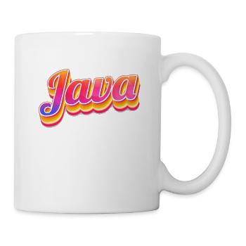 Vintage Indonesien Urlaubsreise Asien Java - Tasse - Weiß - Rechts
