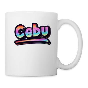Vintage Philippines Urlaubsreise Asien Cebu - Tasse - Weiß - Rechts