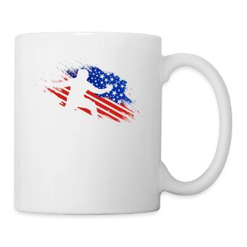 Fencer American Flag T-Shirt I Proud - Mug - white - Right