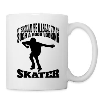 Roller Skating Inliner Skater Gift Inline Skating - Mug blanc - blanc - Droite
