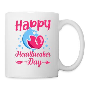 Happy Heartbreaker Day Valentine's Day Dolphin Meme - Mug - white - Right