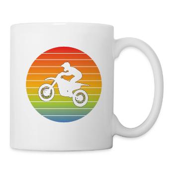 Moto Motocross Cadeau Motocycliste Cyclomoteur - Mug blanc - blanc - Droite