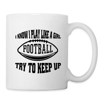 Entraîneur de football Mme American Football Fan de football - Mug blanc - blanc - Droite
