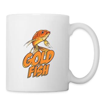 Hang With My Goldfish Carp Japan Aquarium Gold - Tasse - Weiß - Rechts