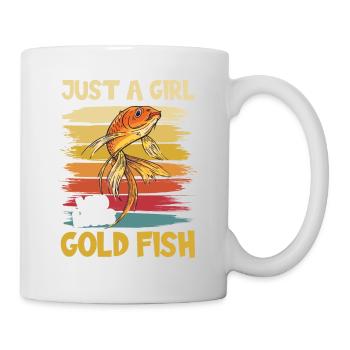 Fille qui aime la carpe poisson rouge Japon - Mug blanc - blanc - Droite