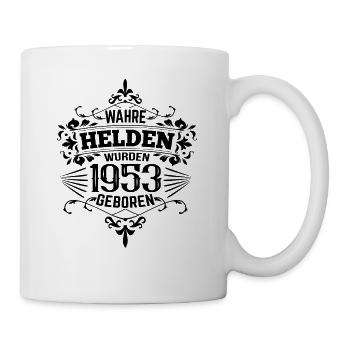 Wahre Helden wurden 1953 geboren - Tasse - Weiß - Rechts