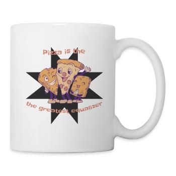 Pizza Is The Greatest Equalizer Cheese Pizza Lover - Mug - white - Right