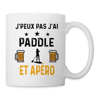 J'peux pas j'ai paddle femme et apéro - Mug blanc - blanc - Droite