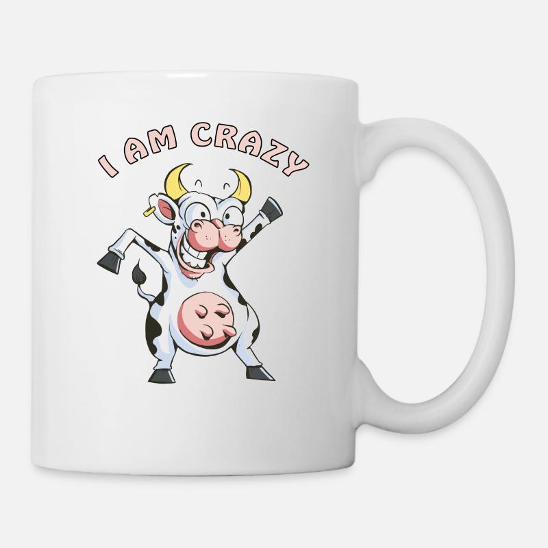 ich bin eine verrückte Kuh - Tasse - Weiß