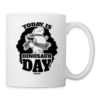 Aujourd’hui, c’est le jour des dinosaures - Mug blanc - blanc - Droite