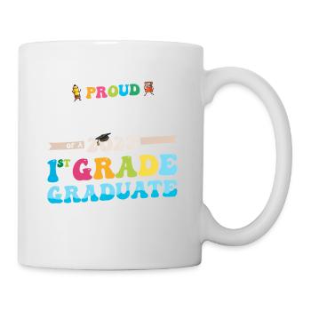Fier papa d’une classe de 1ère année de 2023 - Mug blanc - blanc - Droite