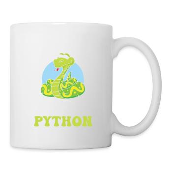 I love my ball python for all snake fans - Mug - white - Right