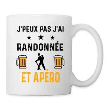 J'peux pas j'ai randonnée et apéro - Mug blanc - blanc - Droite