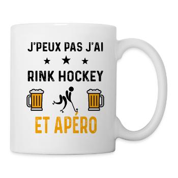 J'peux pas j'ai rink hockey et apéro - Mug blanc - blanc - Droite