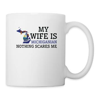 Rien ne me fait peur femme du Michigan - Mug blanc - blanc - Droite