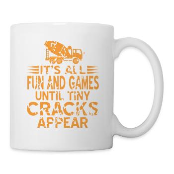 Tout le plaisir et les jeux jusqu’à ce que de minuscules fissures apparaissent Mason - Mug blanc - blanc - Droite