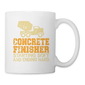 Finition de béton Démarrage tendre et fin dure - Mug blanc - blanc - Droite