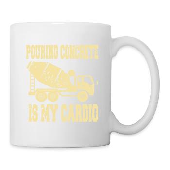 Pouring Concrete Is My Cardio Retro Funny Mason - Mug - white - Right