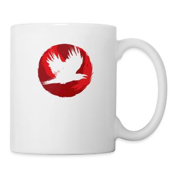 Gothic Skull-Red Moon-Black Crow - Mug - white - Right