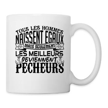 Pêcheur meilleurs Pêcheurs la pêche papa pêcheur ! - Mug blanc - blanc - Droite