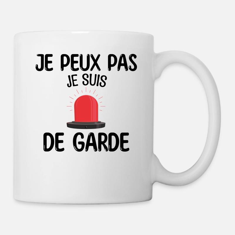 Médecin pas le temps je suis de garde - Mug blanc - blanc