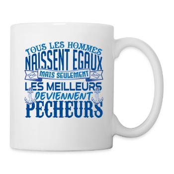Pêcheur meilleurs Pêcheurs la pêche papa pêcheur!! - Mug blanc - blanc - Droite