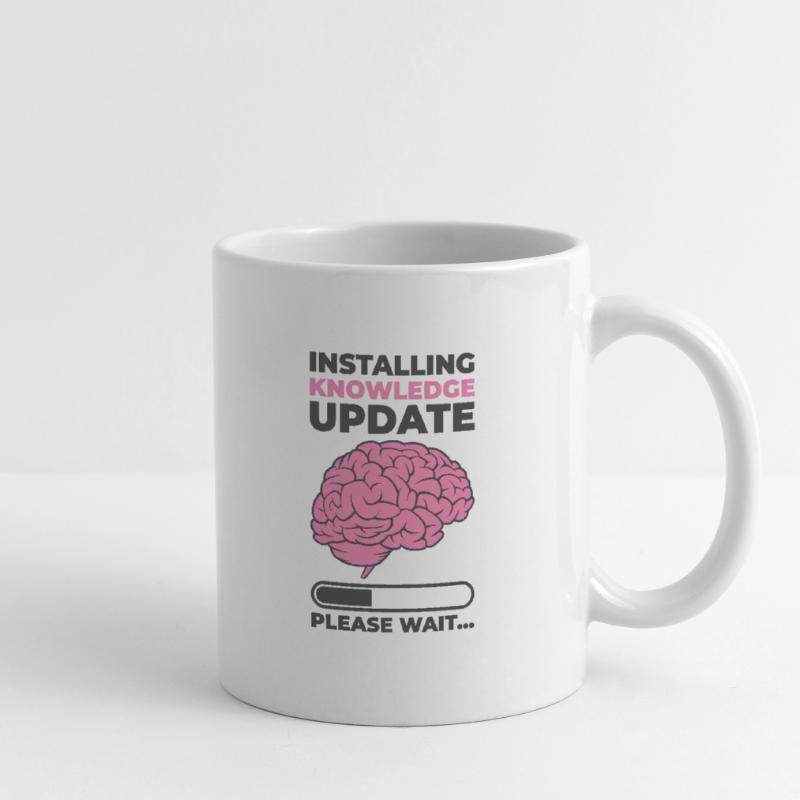 Installing Knowledge Update Student Brain Loading Mug