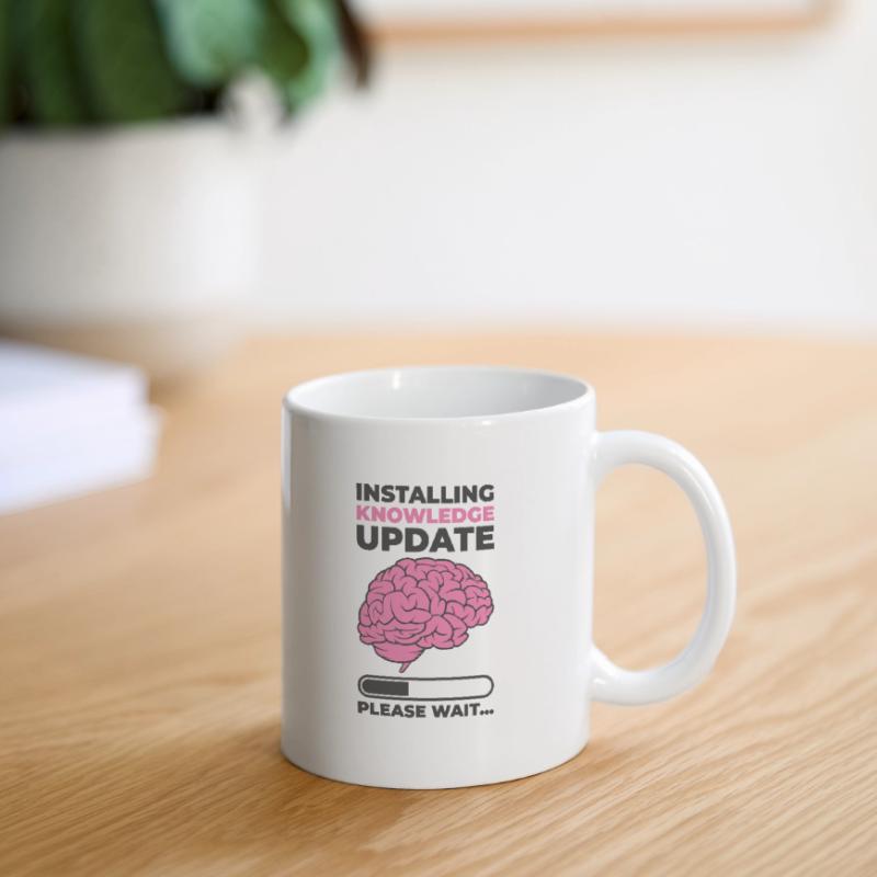 Installing Knowledge Update Student Brain Loading Mug