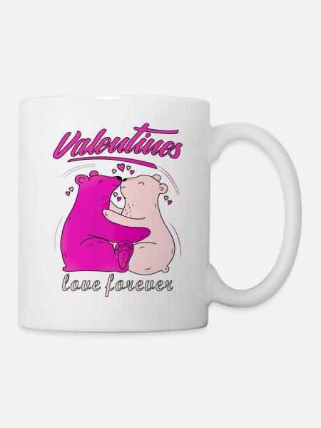 VALENTINES love forever - Tasse - Weiß