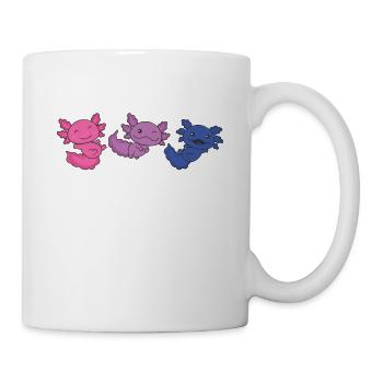 Bi Flag Pride LGBTQ Axolotl - Tasse - Weiß - Rechts