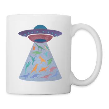 Raumschiff entführt Dinosaurier - Tasse - Weiß - Rechts