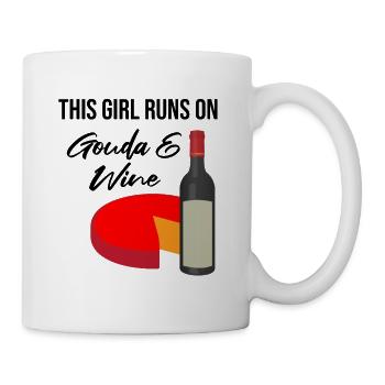 Gouda fumé design et Gouda gourmet - Mug blanc - blanc - Droite