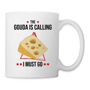 Gouda cheese design for Gouda Fnas and Charcuterie - Mug - white - Right