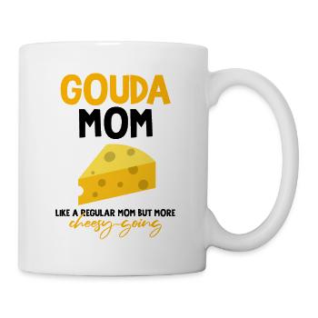 Gouda design pour fromagerie laitière et fromage Gouda - Mug blanc - blanc - Droite